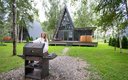 A-Frame 4-местный №7 (с купелью, баней и террасой)
