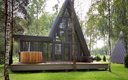 A-Frame 4-местный №8 (с купелью, баней и террасой)
