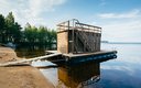 Плавучая баня на понтоне