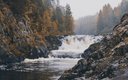 Водопад Кивач осень