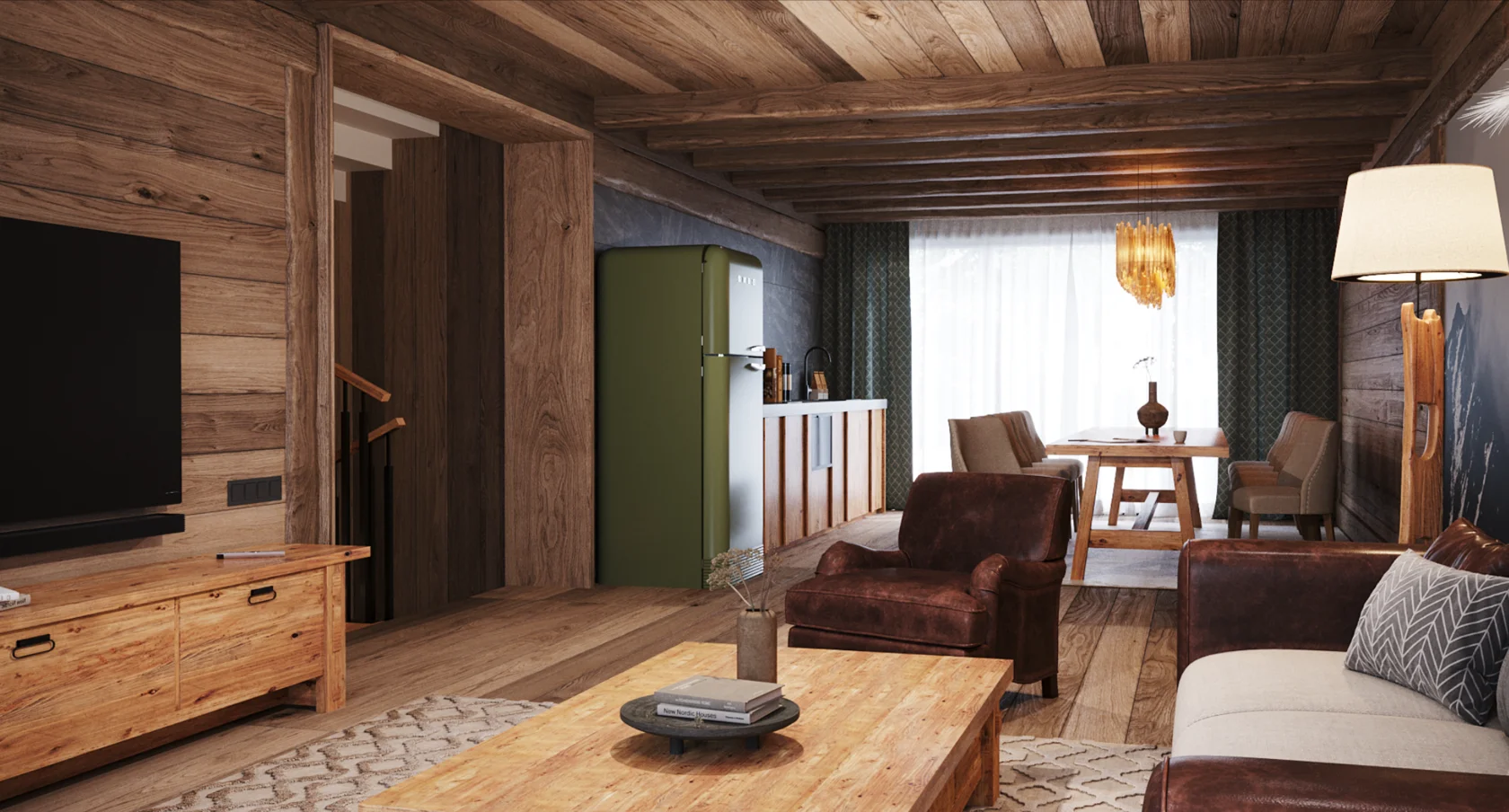 Шале делюкс 6-местный 3-комнатный (№6,8)