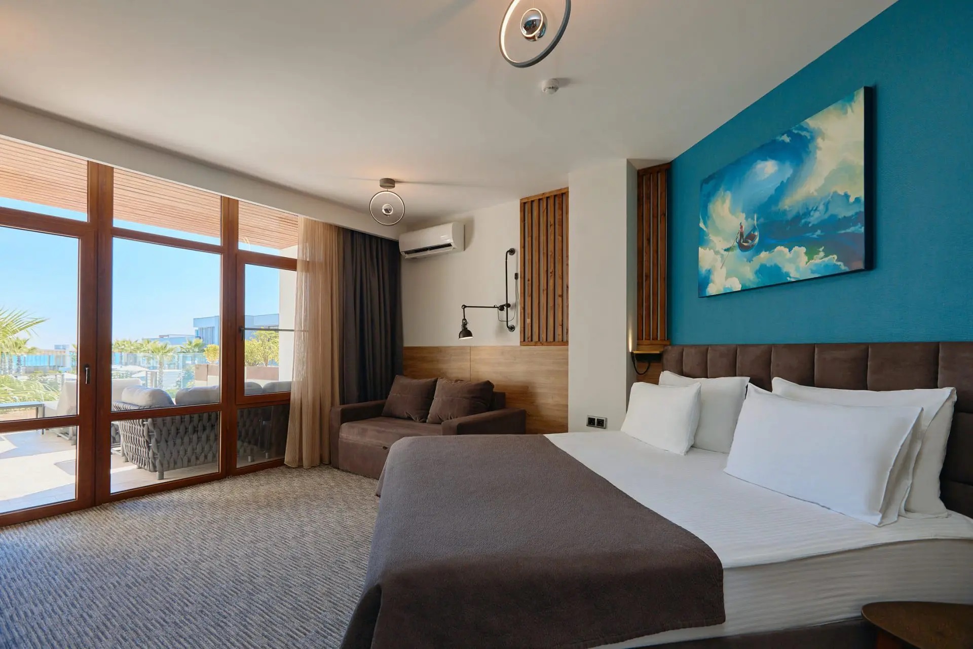 Делюкс 2-местный 1-комнатный (с террасой, вид на море)