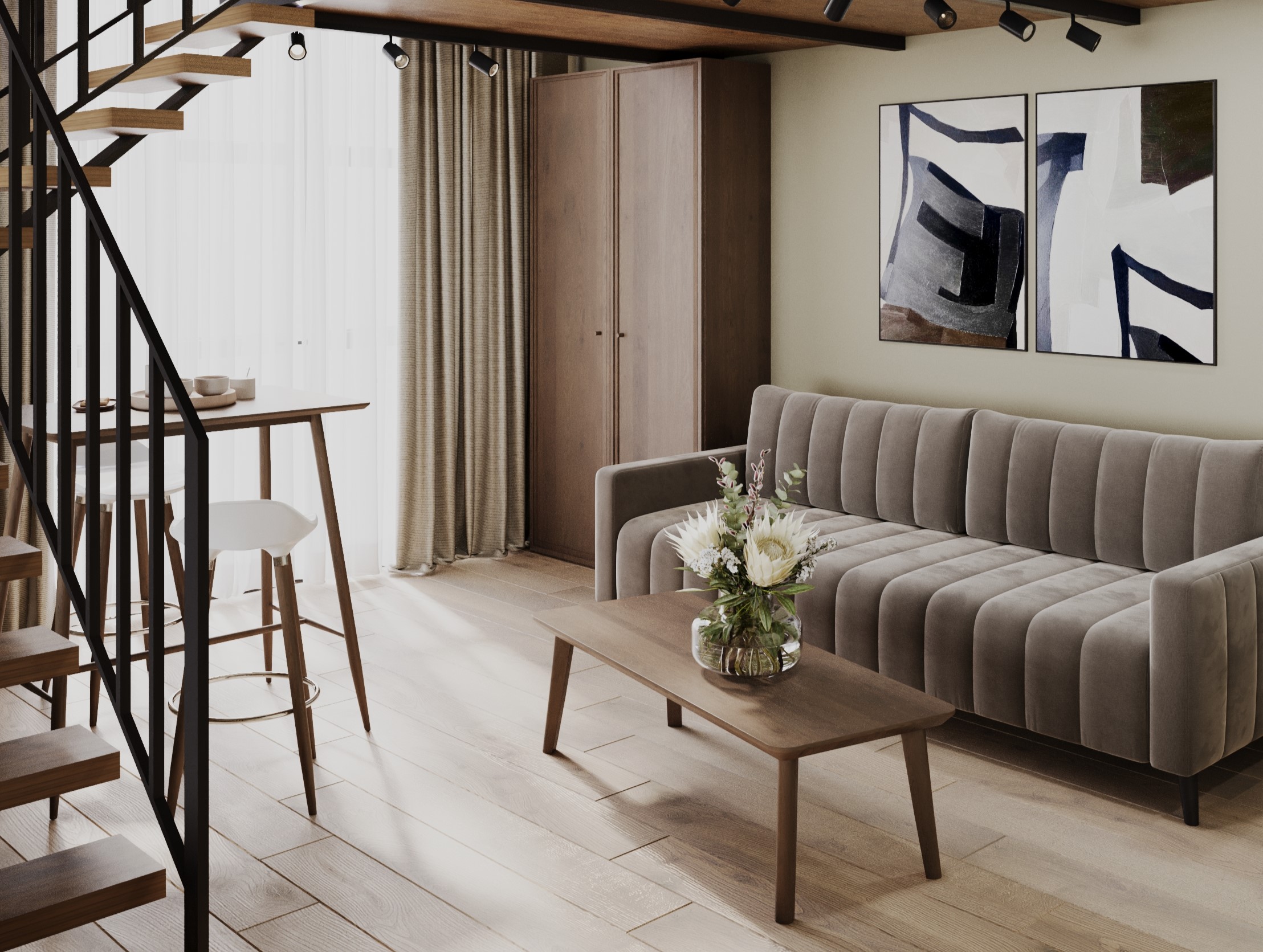 Duplex 4-местный 2-уровневый (с балконом)