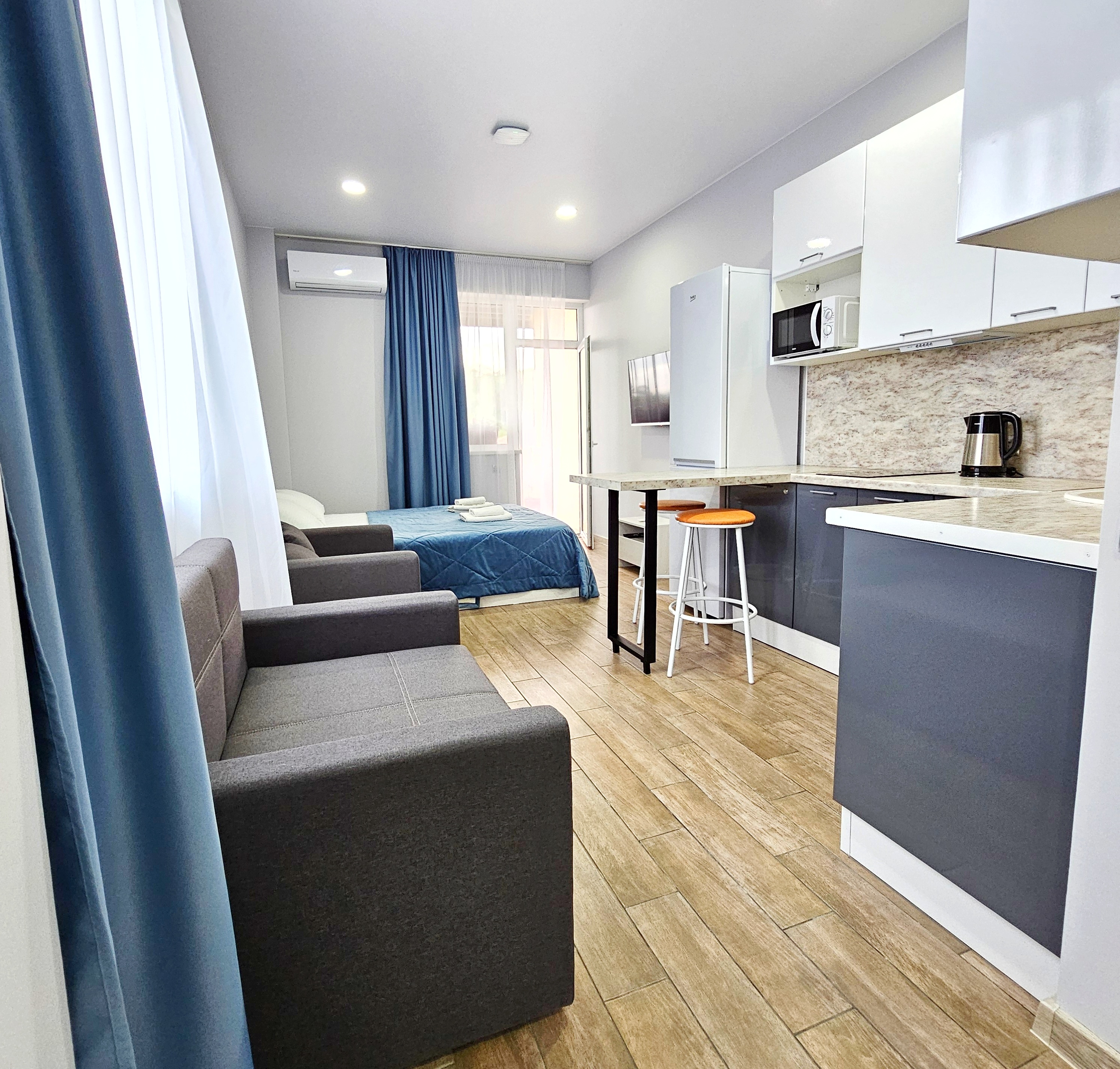 Апартаменты Студио 2-местный (с кухней, Марио № 12)