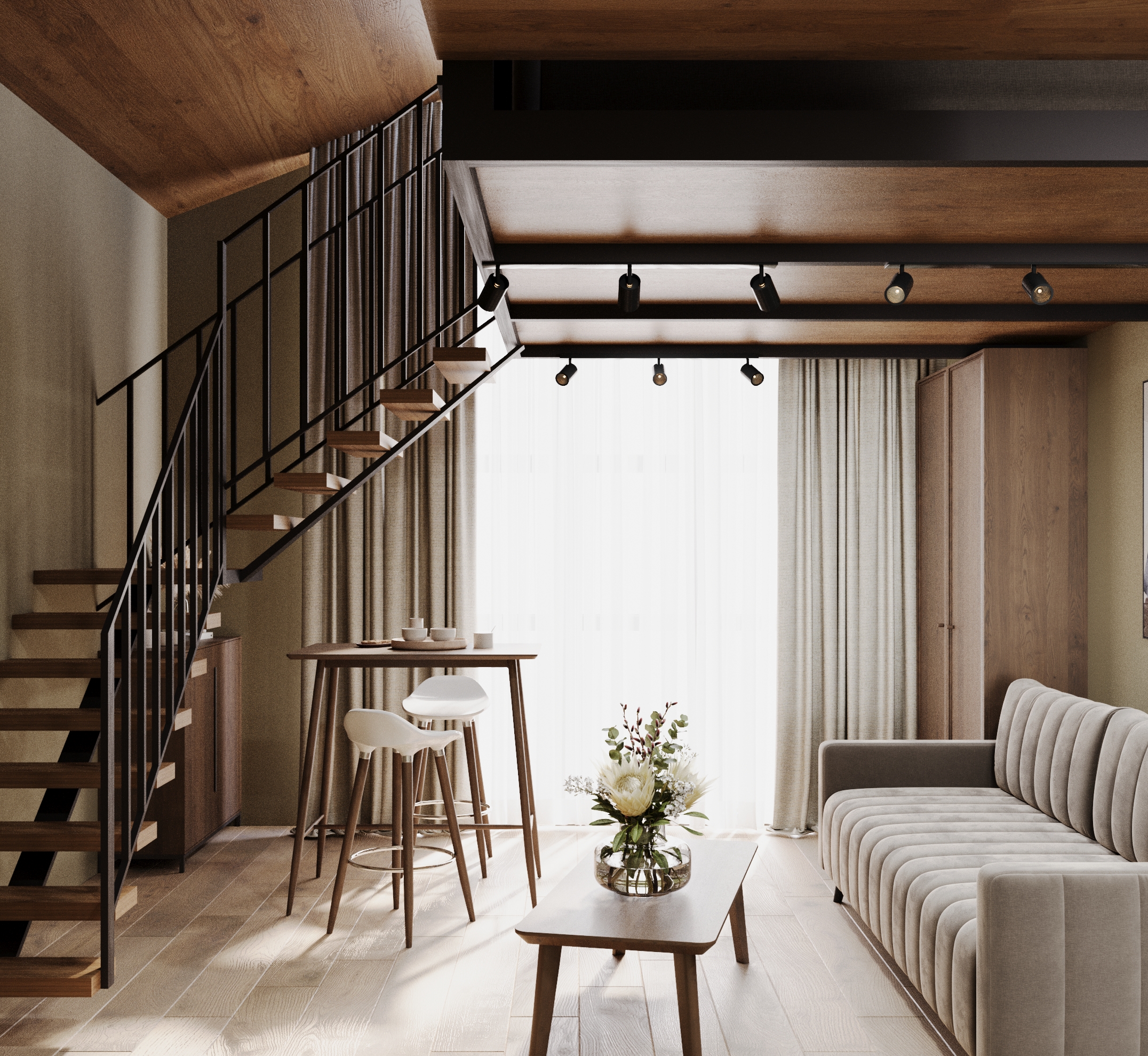 Duplex 4-местный 2-уровневый (с балконом)