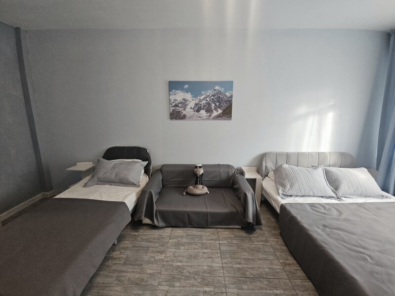 Апартаменты 5-местный (с 1 спальней и кухней-гостинной, 1 этаж)