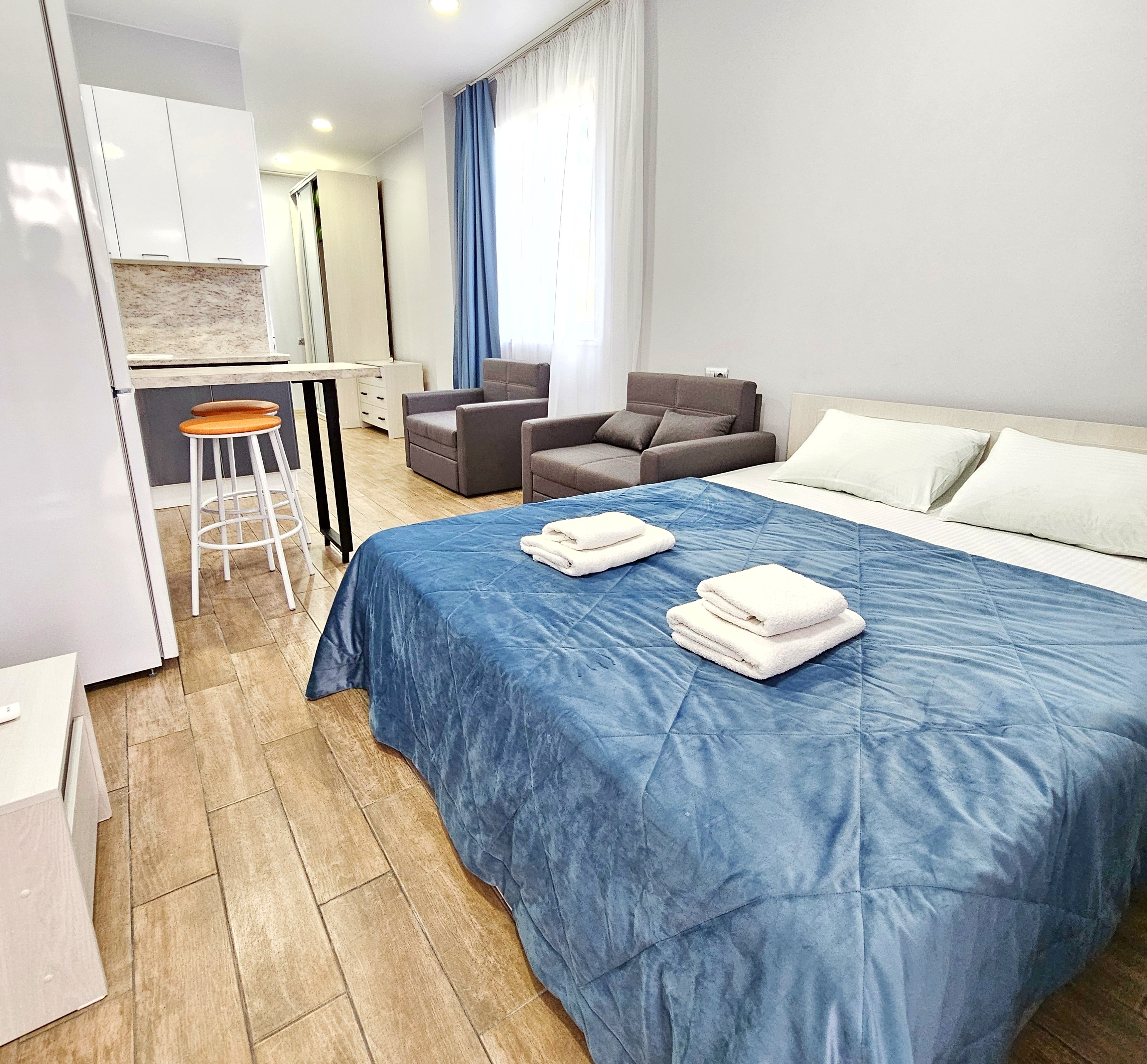 Апартаменты Студио 2-местный (с кухней, Марио № 12)