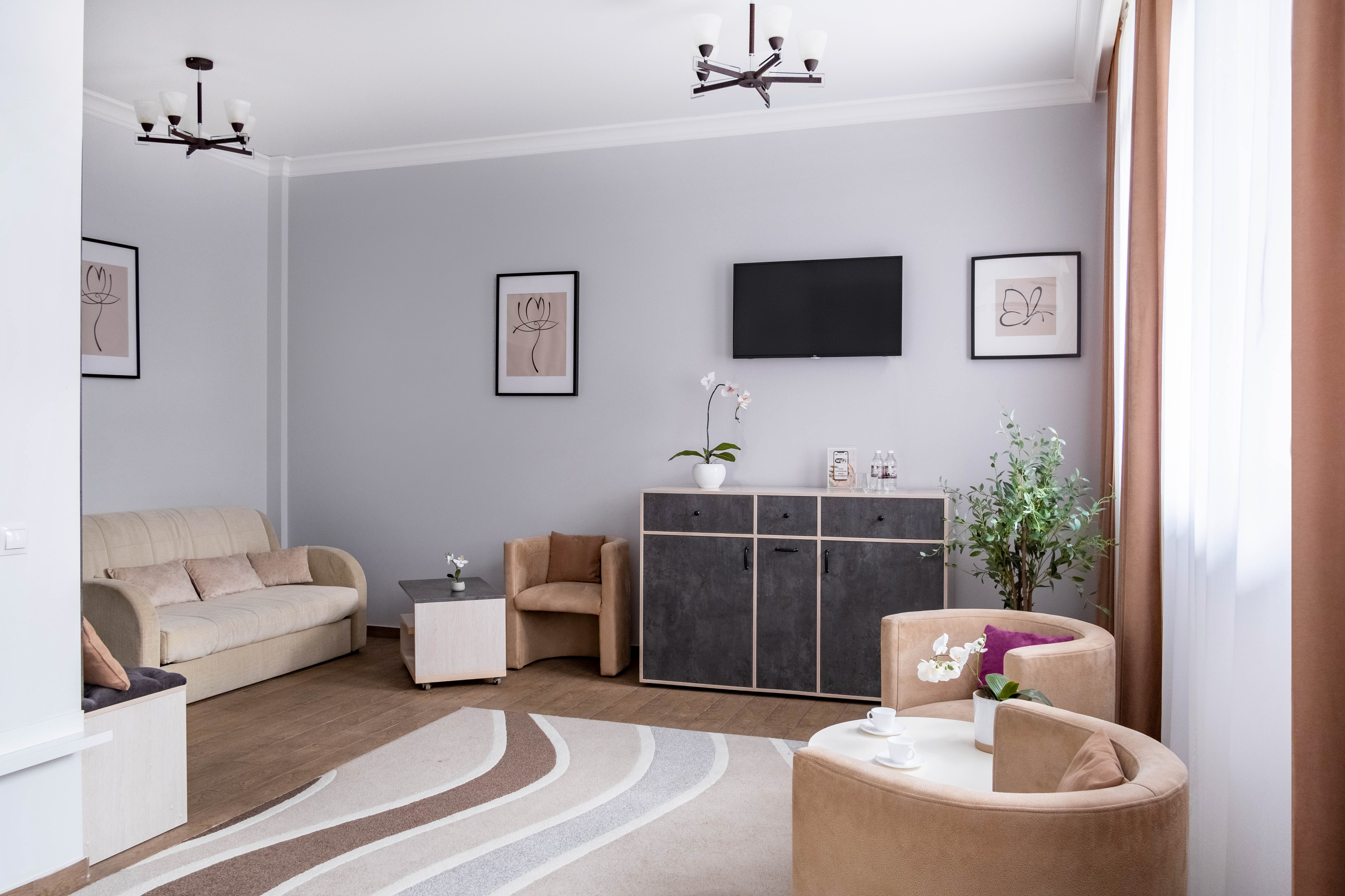 Семейный люкс 4-местный 1-комнатный