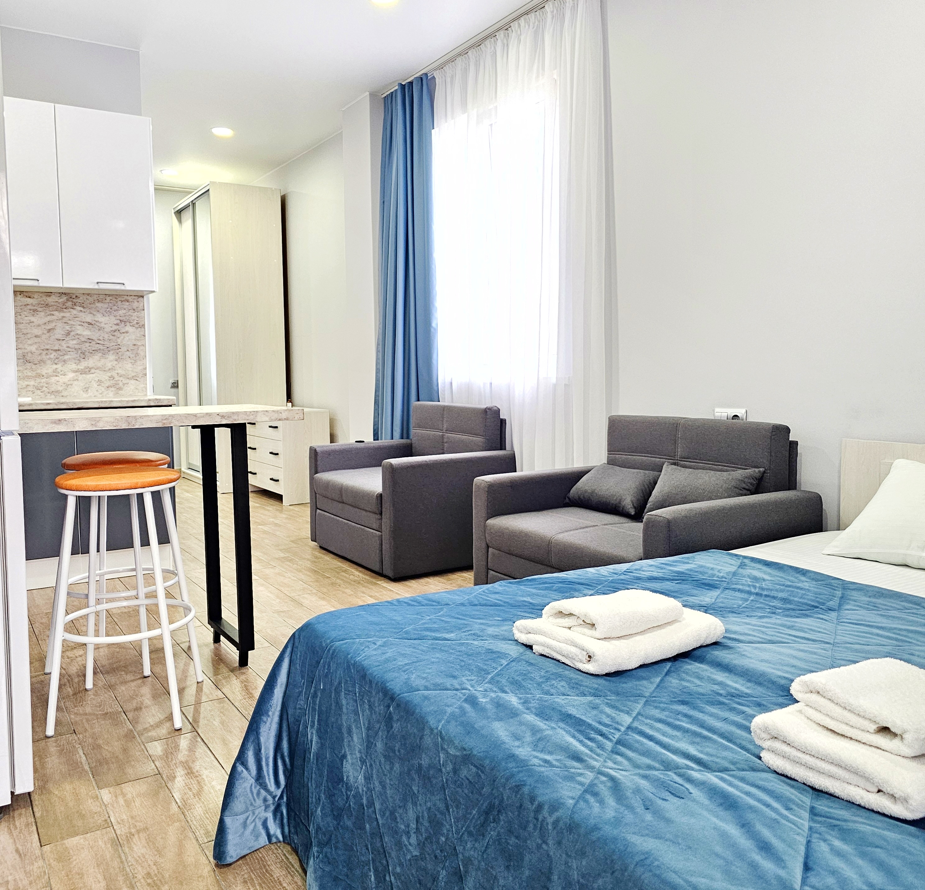 Апартаменты Студио 2-местный (с кухней, Марио № 12)