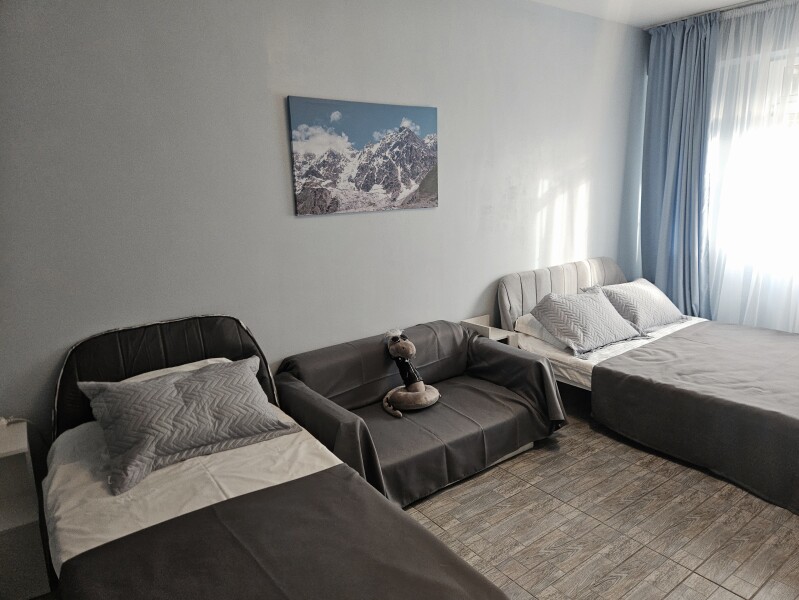 Апартаменты 5-местный (с 1 спальней и кухней-гостинной, 1 этаж)