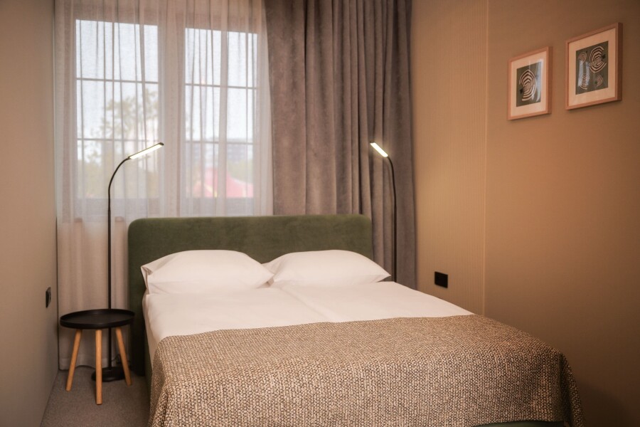 Стандартный 2-местный 1-комнатный (с 1 двуспальной кроватью)